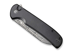 Briceag Chevalier II Aluminum Black Damascus CIVIVI- Lama Damascus, Utilizare EDC
