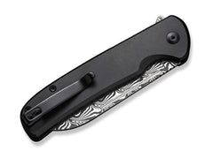 Briceag Chevalier II Aluminum Black Damascus CIVIVI- Lama Damascus, Utilizare EDC