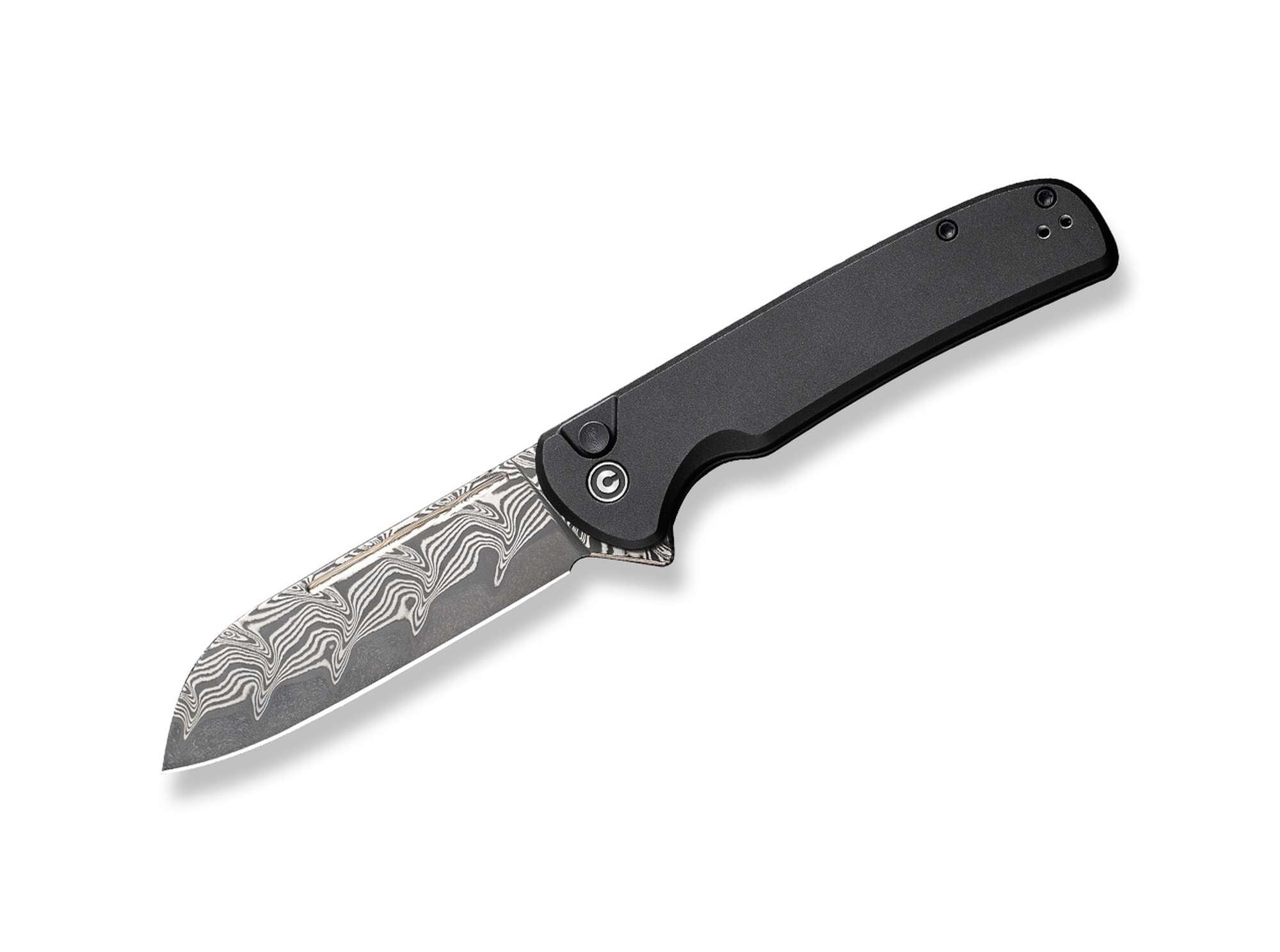 Briceag Chevalier II Aluminum Black Damascus CIVIVI- Lama Damascus, Utilizare EDC