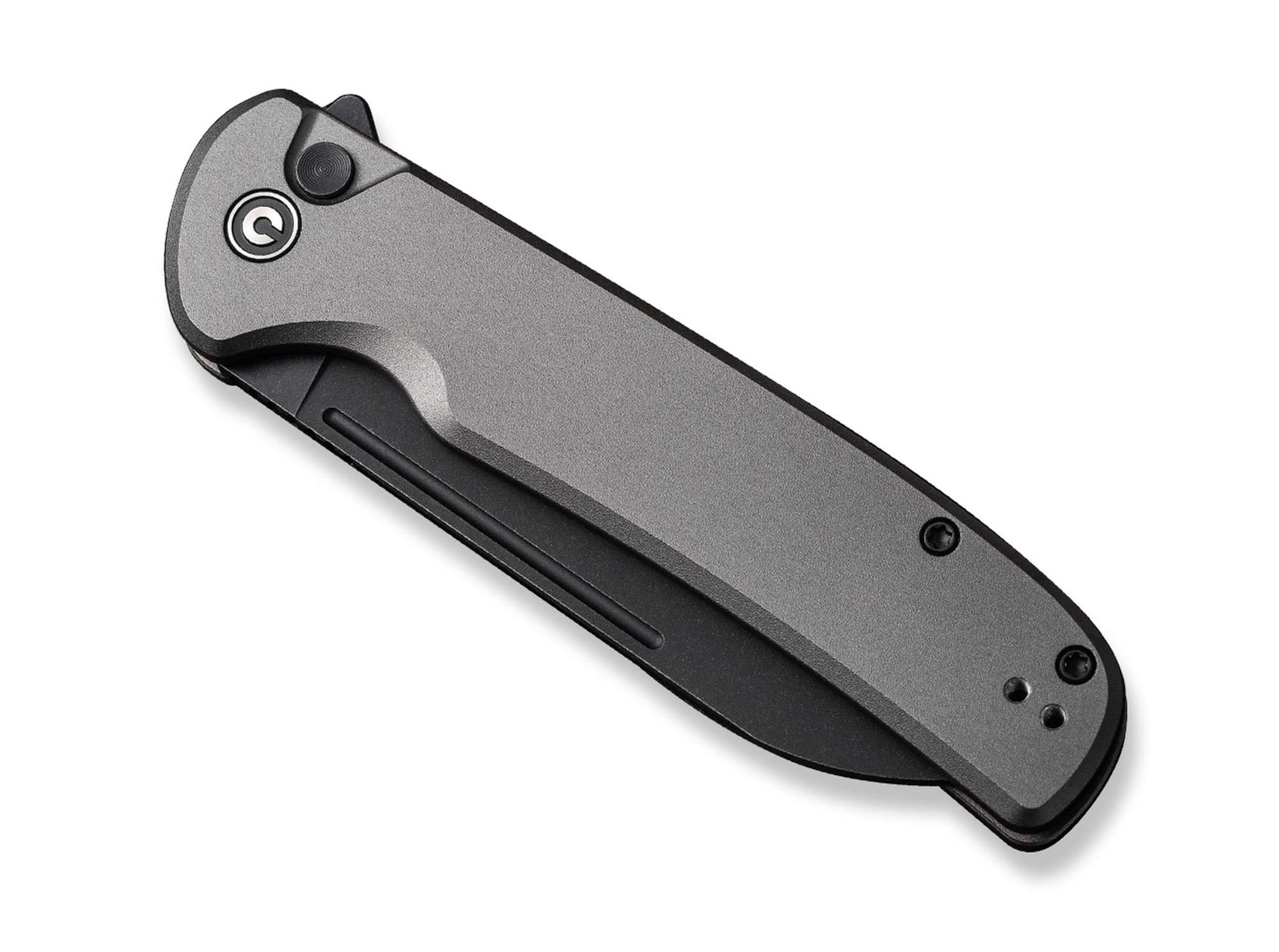 Briceag Chevalier II Aluminum Grey CIVIVI- Lama, Blocare Button Lock