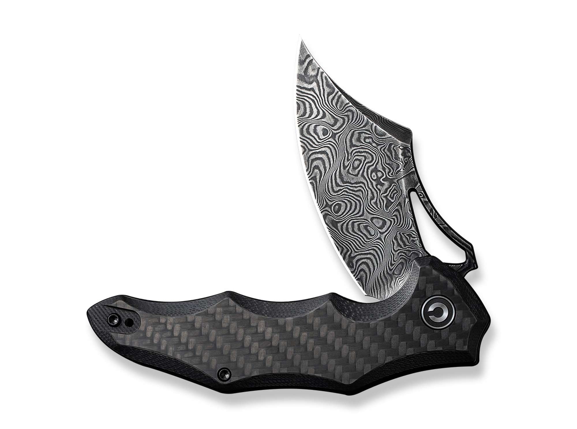 Briceag Chiro CF G10 Damascus CIVIVI- Lama Damasc, Maner G10