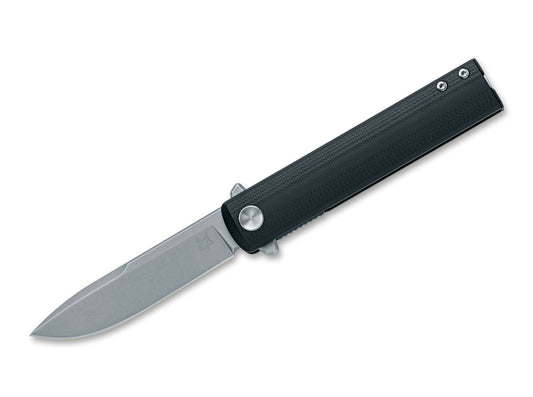 Briceag Chnops Tactical Hybrid Cryo Black G10 Fox Knives- Lama Stonewash, Maner G10