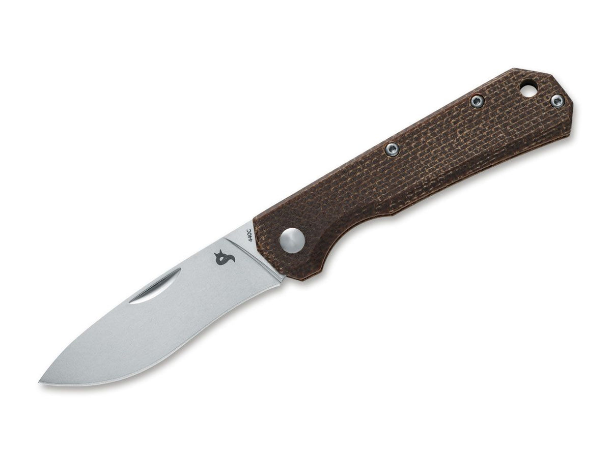 Briceag Ciol Micarta Dark Brown BlackFox- Maner Micarta, Sistem Slipjoint