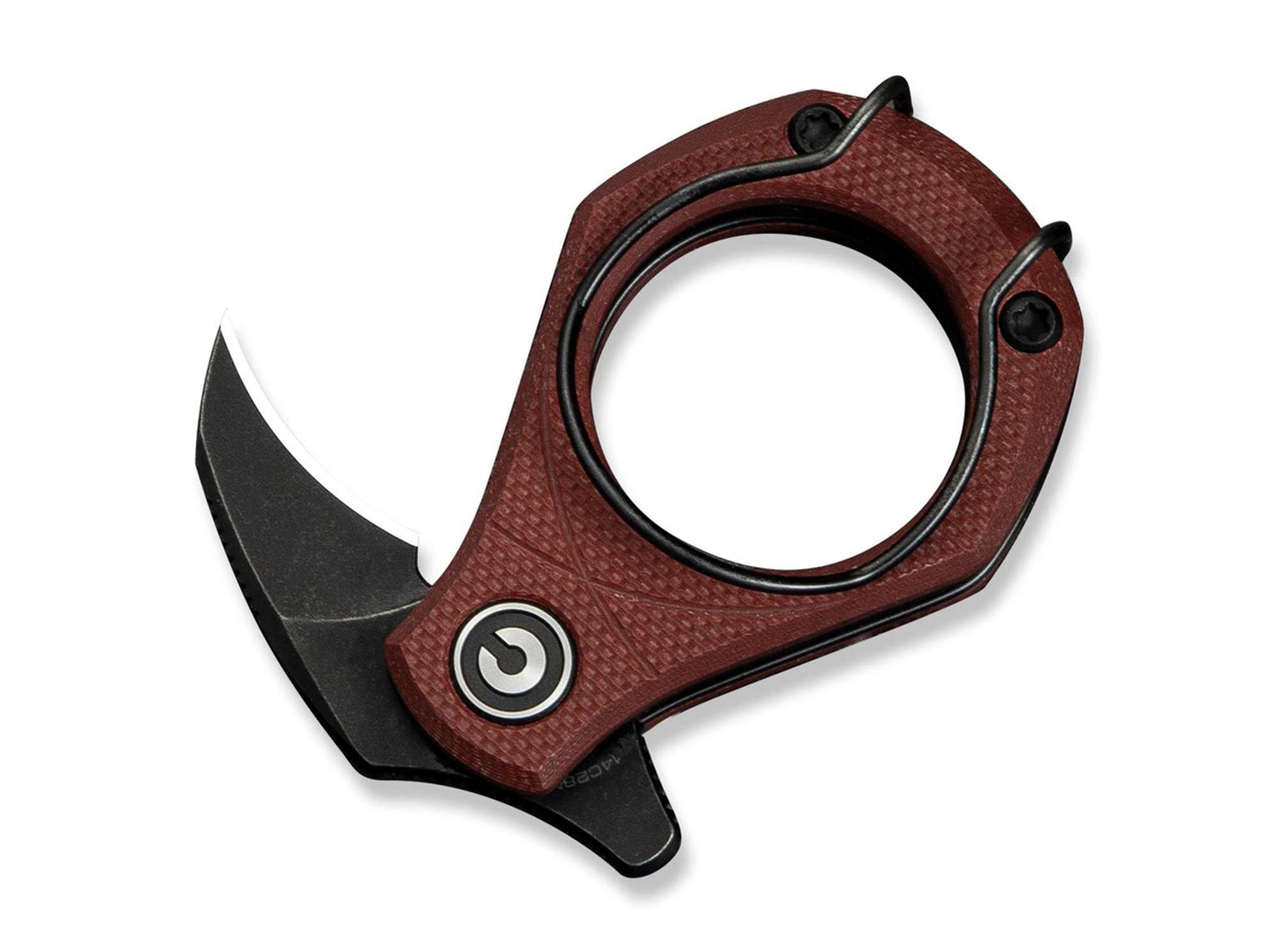 Briceag CIVIVI Pyrus 14C28N G10 Burgundy – Cuțit EDC Ultra Compact, Elegant și Discret