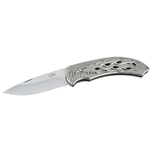 Briceag CJH Taschenmesser Adler - Oțel 420, Linerlock, Mâner Inox