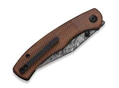 Briceag Clingman Damascus Guibourtia CIVIVI- Lama Damasc, Maner Lemn Guibourtia