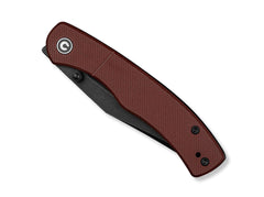 Briceag Clingman Nitro-V G10 Burgundy Black Stonewash CIVIVI- EDC, Grip Sigur