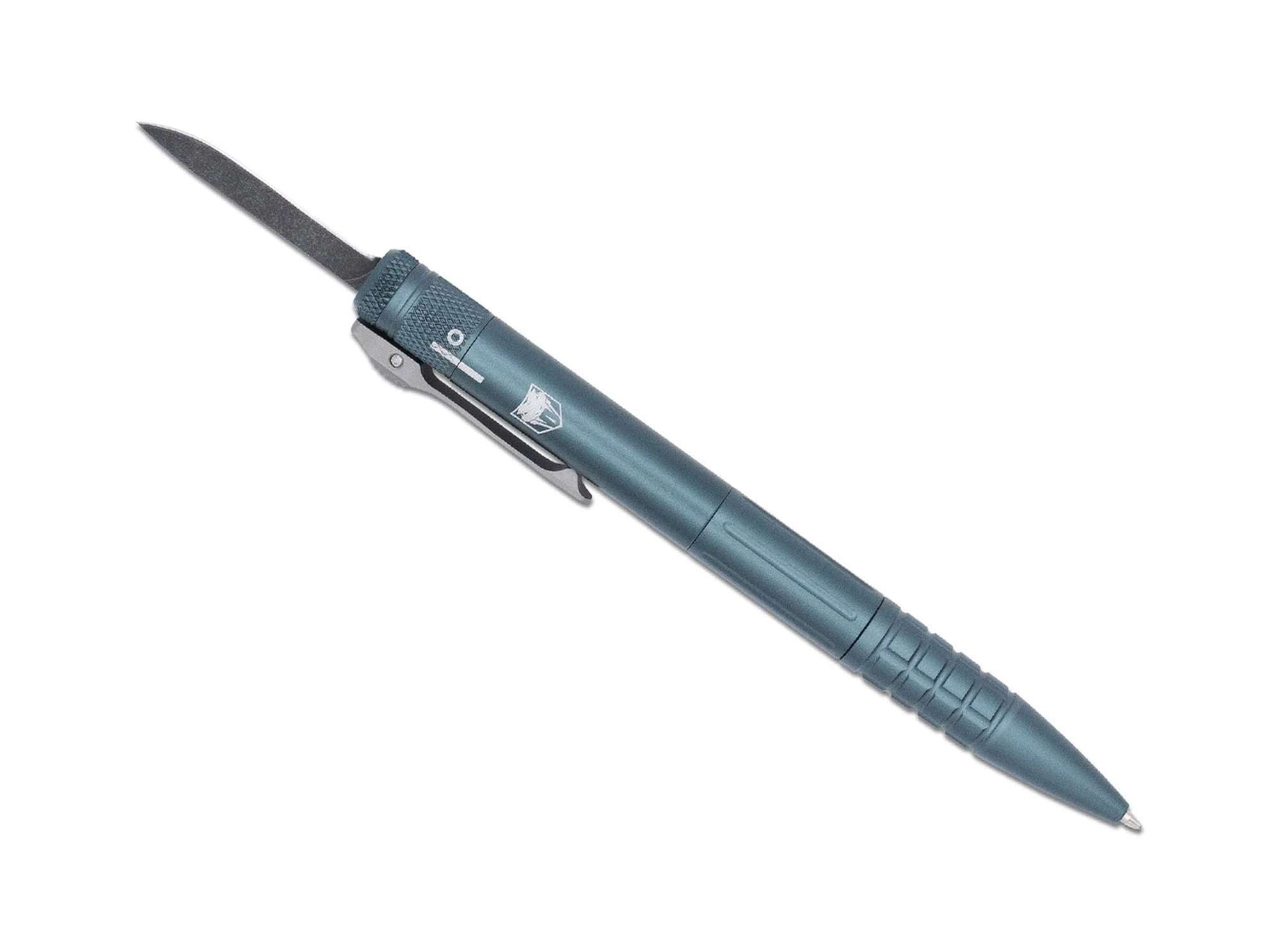 Briceag CNC OTF Pen Gen II Grey CobraTec- Functionalitate 2-in-1, Constructie Aluminiu CNC