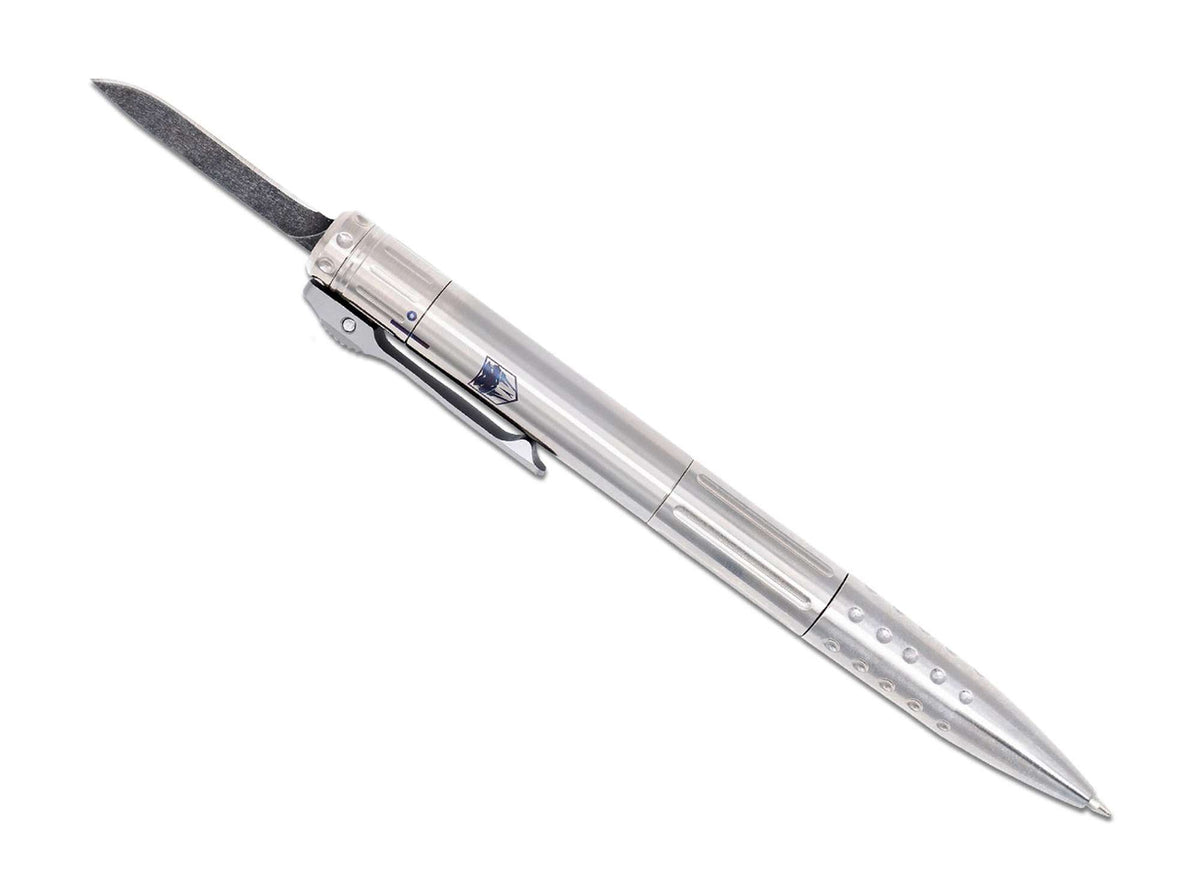 Briceag CNC OTF Pen Gen II Titanium CobraTec- Lamă OTF Ascunsă, Corp Titan CNC