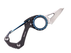 Briceag Compano Sheepfoot CRKT- Funcție Carabiner, Maner Oțel Stonewash