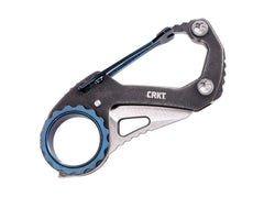 Briceag Compano Sheepfoot CRKT- Funcție Carabiner, Maner Oțel Stonewash