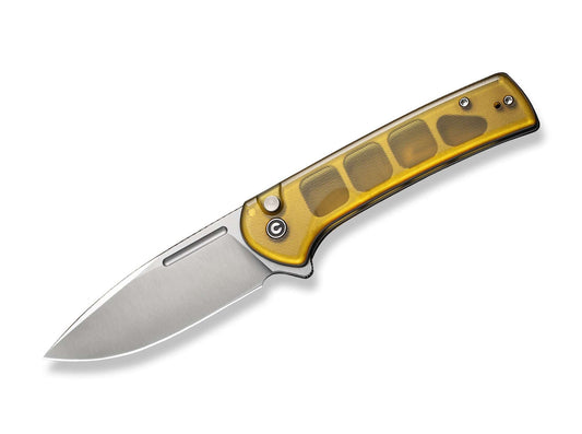 Briceag Conspirator Button Lock Ultem Amber CIVIVI- Lama Nitro-V, Utilizare EDC