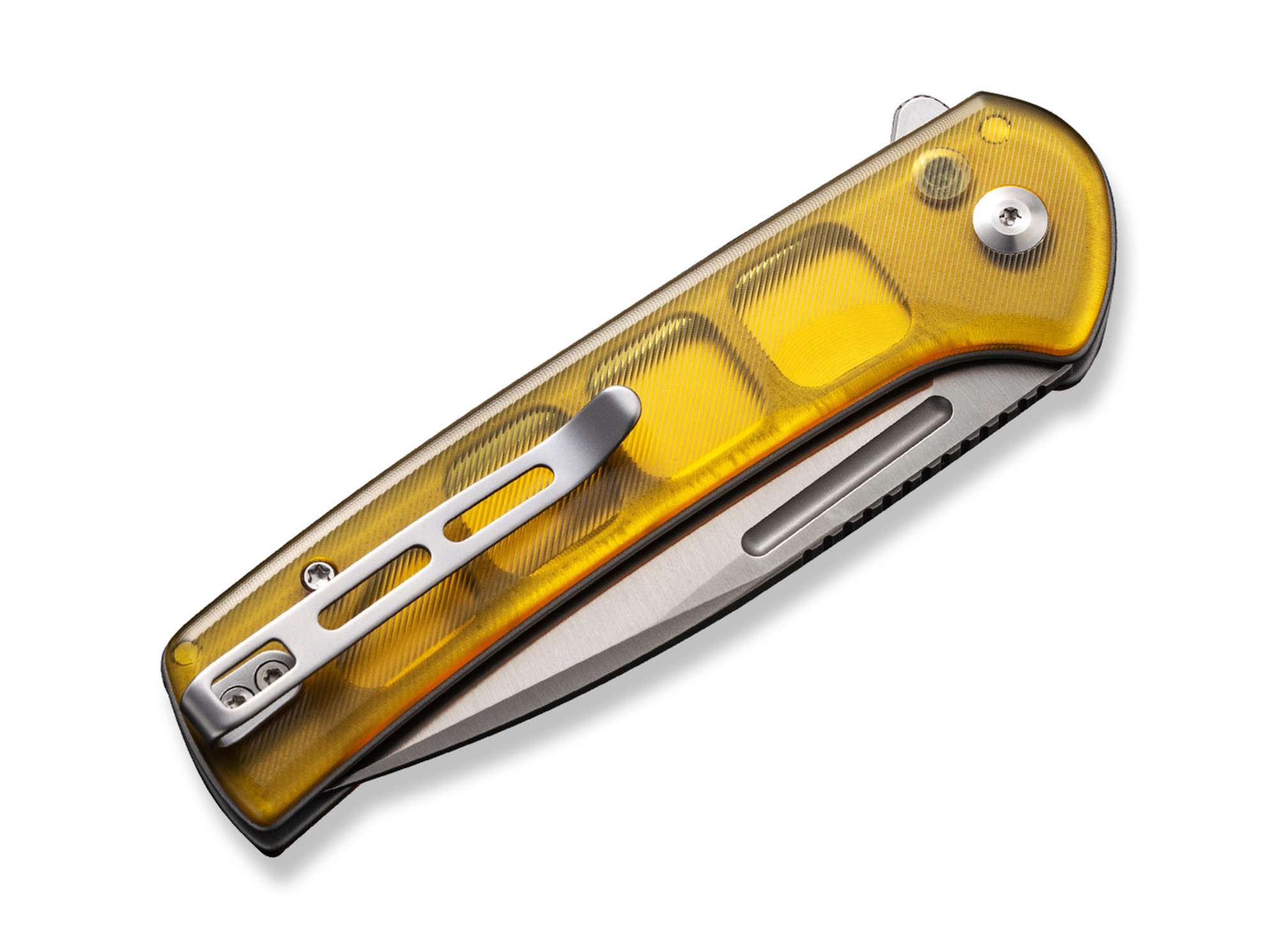 Briceag Conspirator Button Lock Ultem Amber CIVIVI- Lama Nitro-V, Utilizare EDC