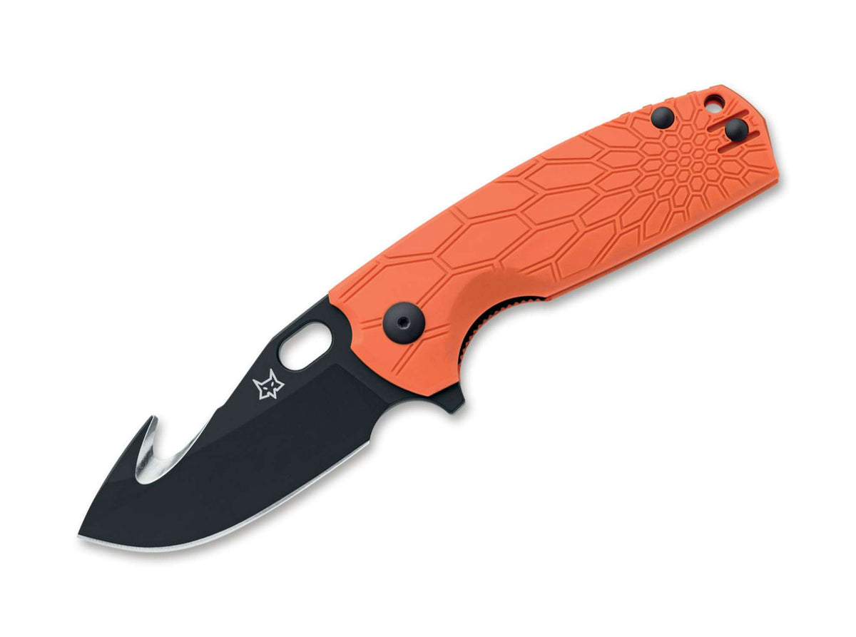 Briceag Core Hunter Becut Orange FRN Fox Knives- Lama Carlig Pry, Maner Texturat FRN
