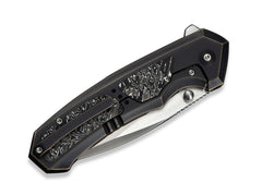 Briceag Corwyn M390 Bronze & Black Ti Aluminum Foil CF WE Knife- M390, Titan