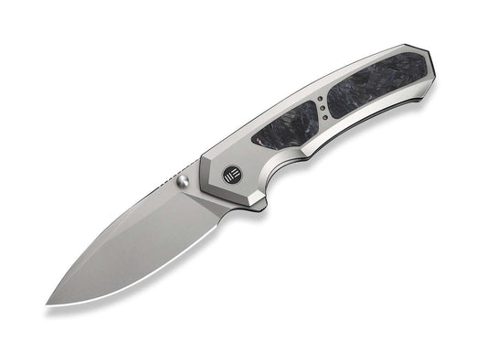 Briceag Corwyn M390 Gray Ti Black & Pink CF WE Knife- Lama M390, Deschidere Fluida