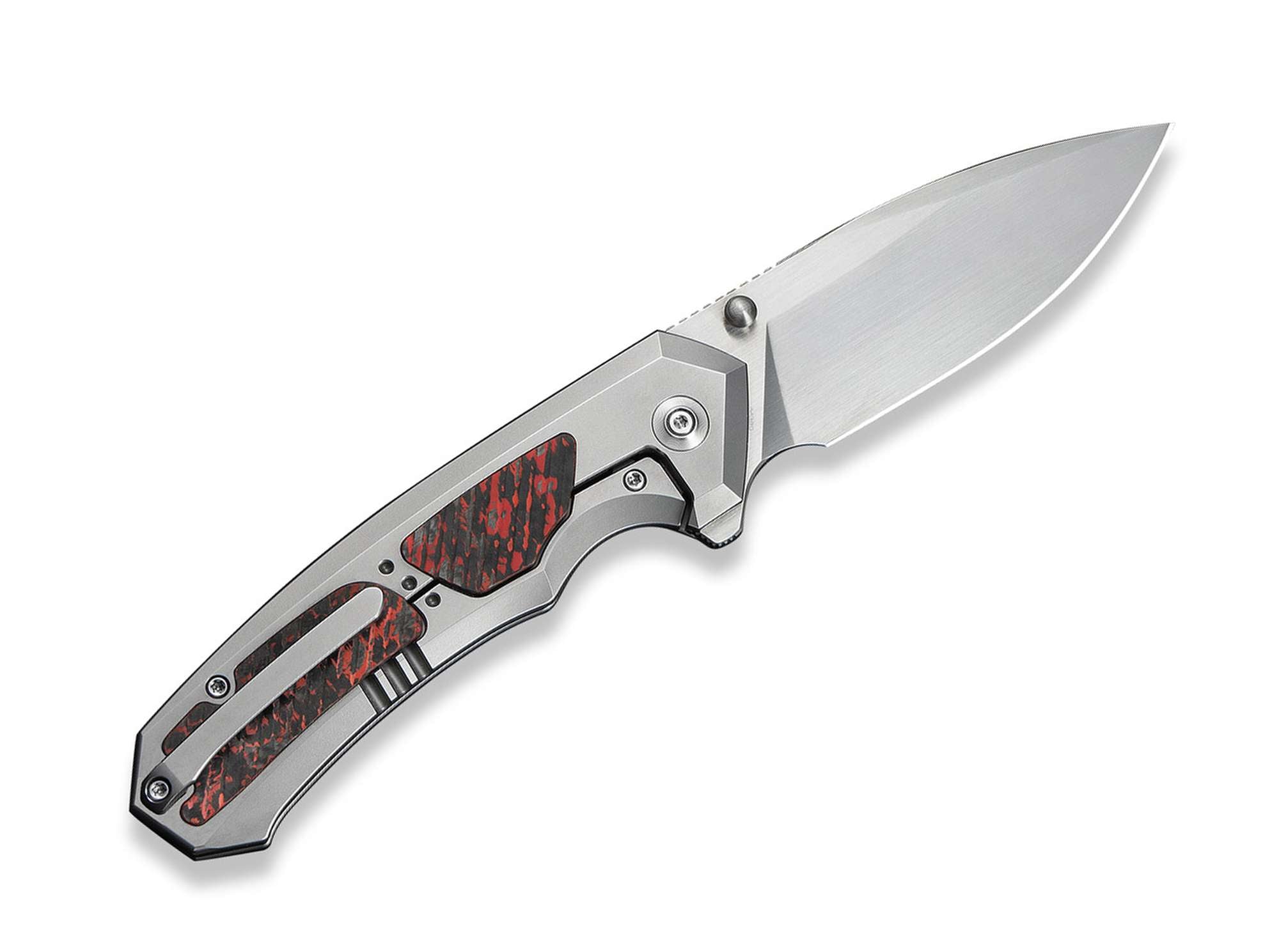 Briceag Corwyn M390 Ti Lava Flow CF WE Knife- Lama M390, Maner Titan