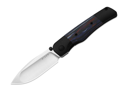 Briceag Coywolf S45VN Ti & Reconstituted Wood Kizer- Otel S45VN, Maner Ti/Lemn