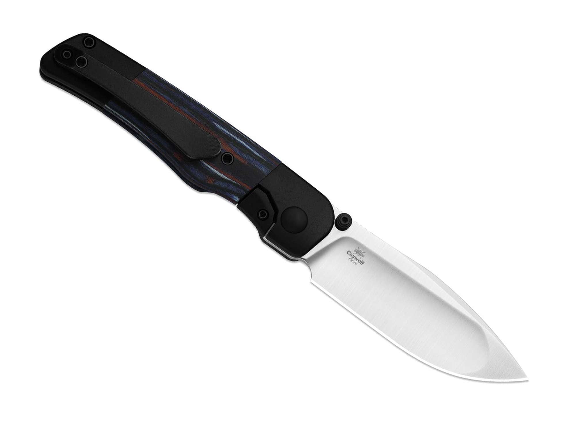Briceag Coywolf S45VN Ti & Reconstituted Wood Kizer- Otel S45VN, Maner Ti/Lemn