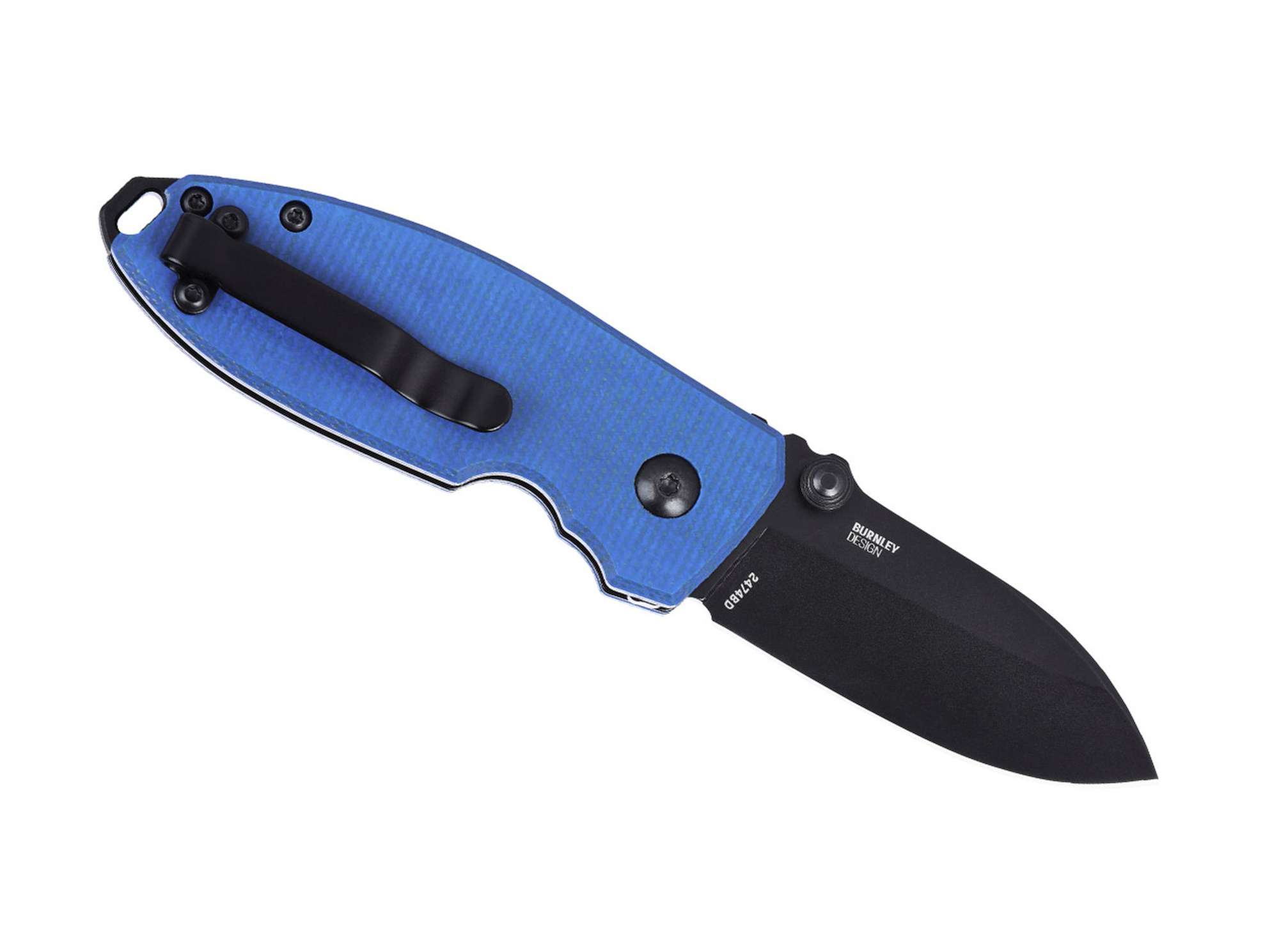 Briceag CRKT Squid Button Lock Micarta Blue – Cuțit EDC Compact, Robust și Elegant