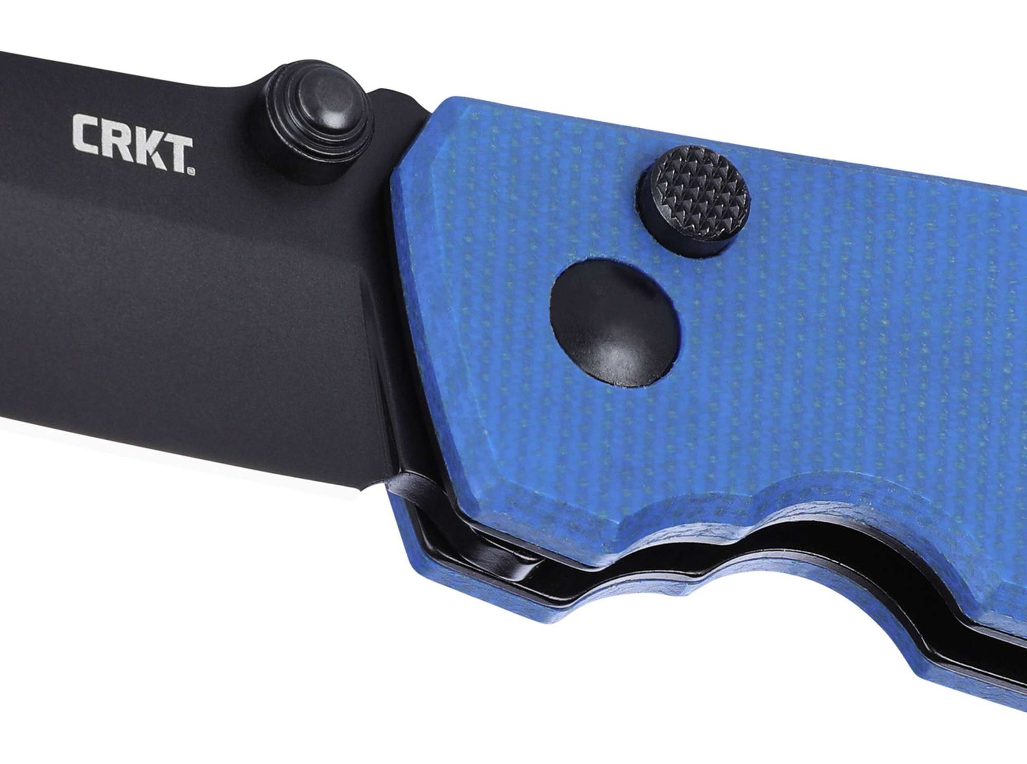 Briceag CRKT Squid Button Lock Micarta Blue – Cuțit EDC Compact, Robust și Elegant