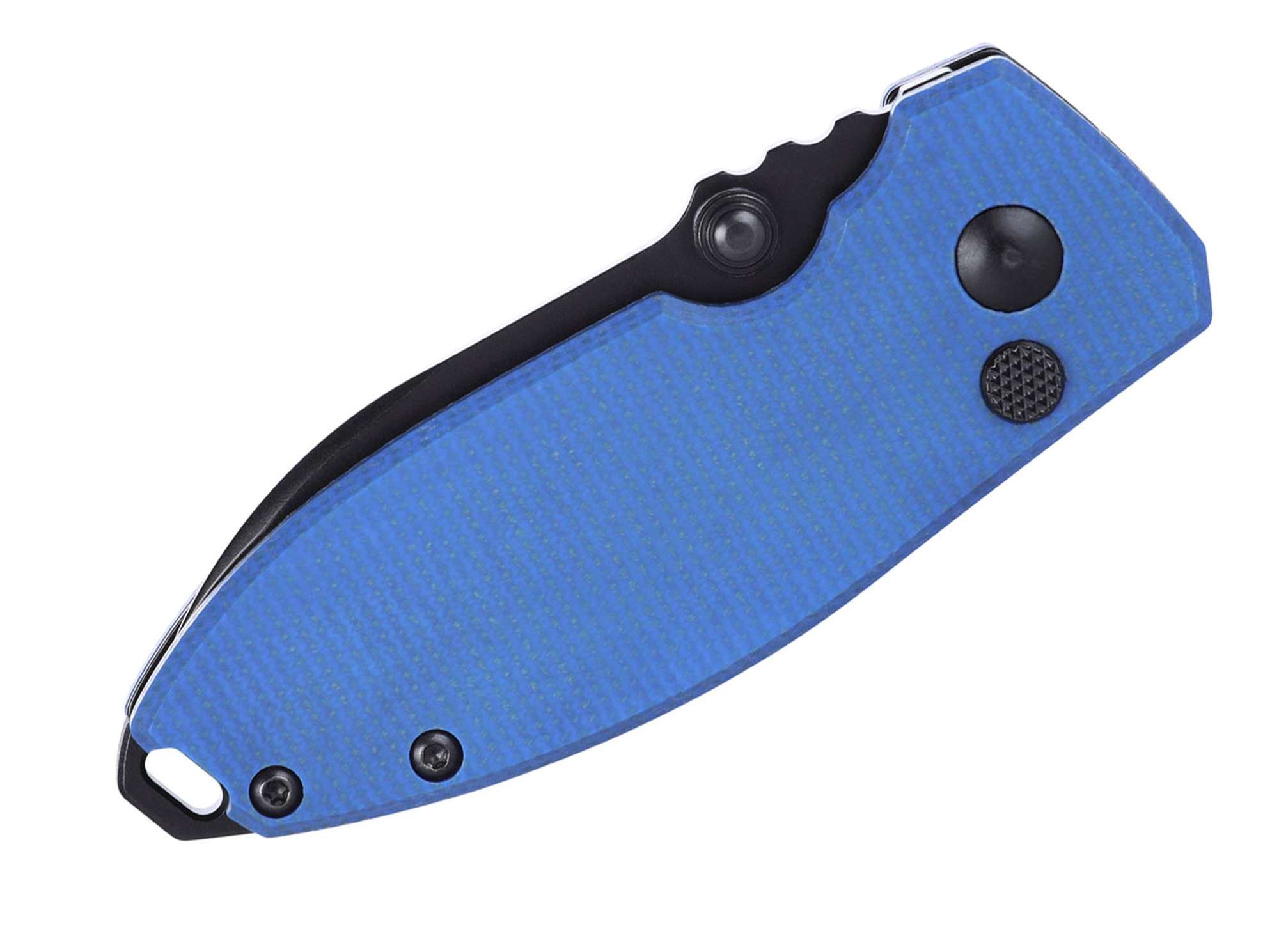 Briceag CRKT Squid Button Lock Micarta Blue – Cuțit EDC Compact, Robust și Elegant