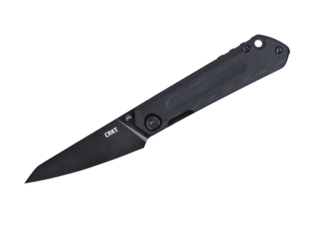 Briceag CRKT Straight Frame Lock G10 All Black – Cuțit EDC Compact, Slim și Tactic