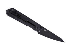 Briceag CRKT Straight Frame Lock G10 All Black – Cuțit EDC Compact, Slim și Tactic
