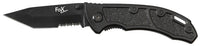 Briceag cu deschidere rapidă Negru FoxOutdoor - Lamă tanto, Mâner metalic
