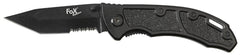 Briceag cu deschidere rapidă Negru FoxOutdoor - Lamă tanto, Mâner metalic
