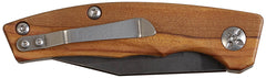 Briceag Cuțit cu Mâner Lemn FoxOutdoor - Lama Stonewashed, Oțel 5Cr15MoV