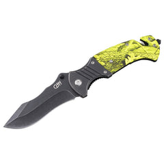 Briceag de Salvare Herbertz CJH, Camo/Verde - Oțel 3Cr13MoV, Linerlock