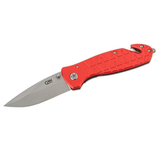 Briceag de Salvare Herbertz CJH Roșu - Oțel 420, Linerlock, Mâner Aluminiu