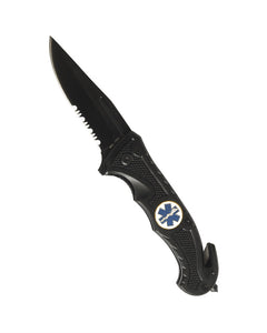 Briceag de Salvare Mil-Tec Black Car Knife Rescue – Lamă 8,5 cm, Oțel 420