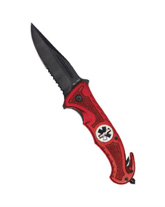 Briceag de Salvare Mil-Tec Red Car Knife Rescue – Oțel 420, Roșu