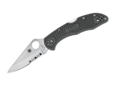 Briceag Delica 4 Lightweight Foliage Green Spyderco- Lama Serrata VG-10, Maner Zytel