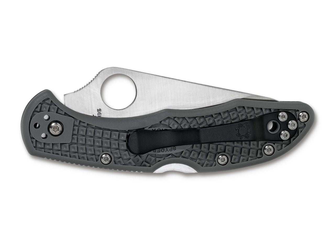 Briceag Delica 4 Lightweight Foliage Green Spyderco- Lama Serrata VG-10, Maner Zytel