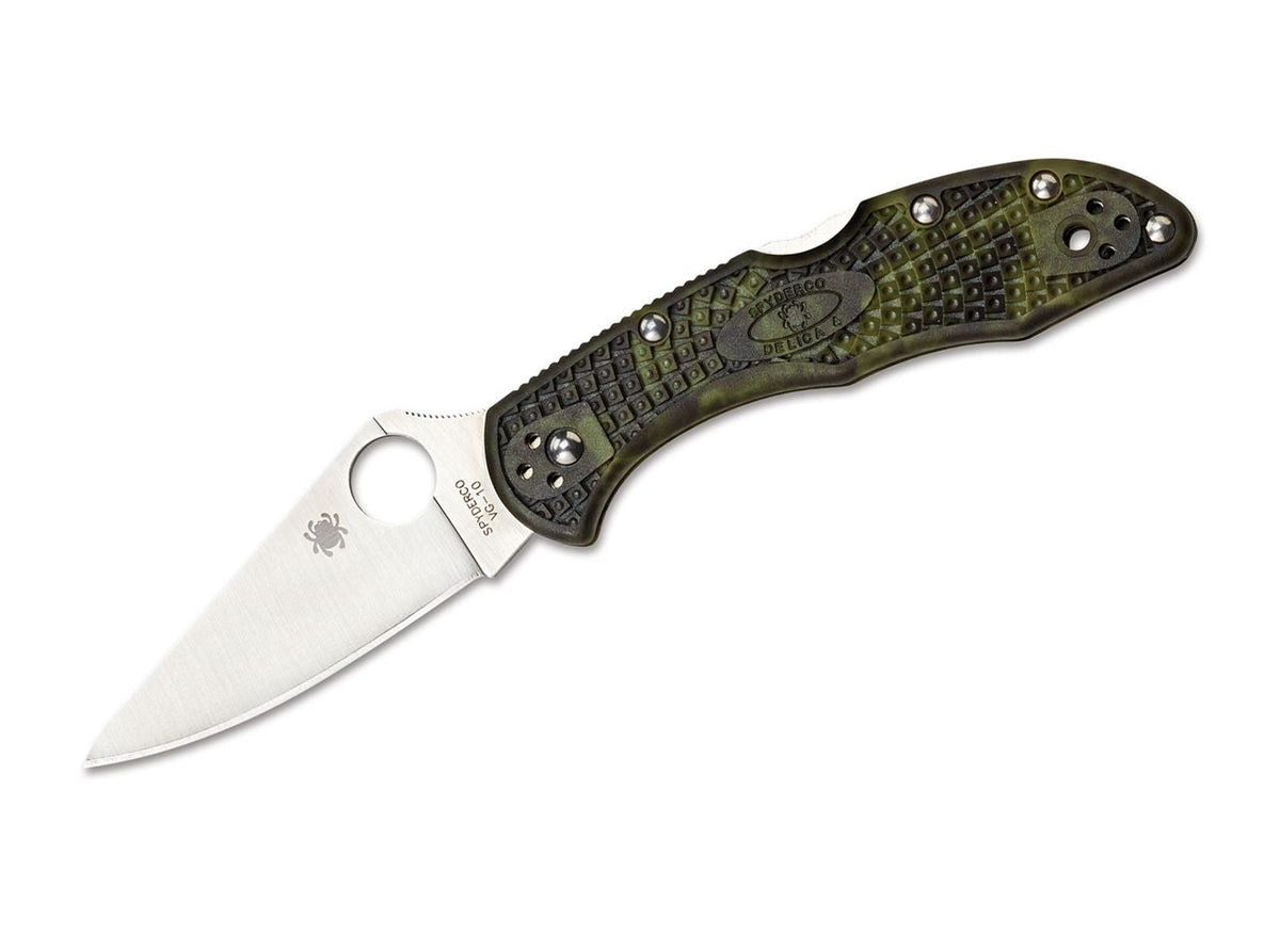 Briceag Delica 4 Lightweight Zome Spyderco- Maner Zome Unic, Lama VG-10
