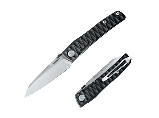 Briceag Destra Nitro-V Black G10 Grooved Real Steel- Lama Nitro-V, Maner G10