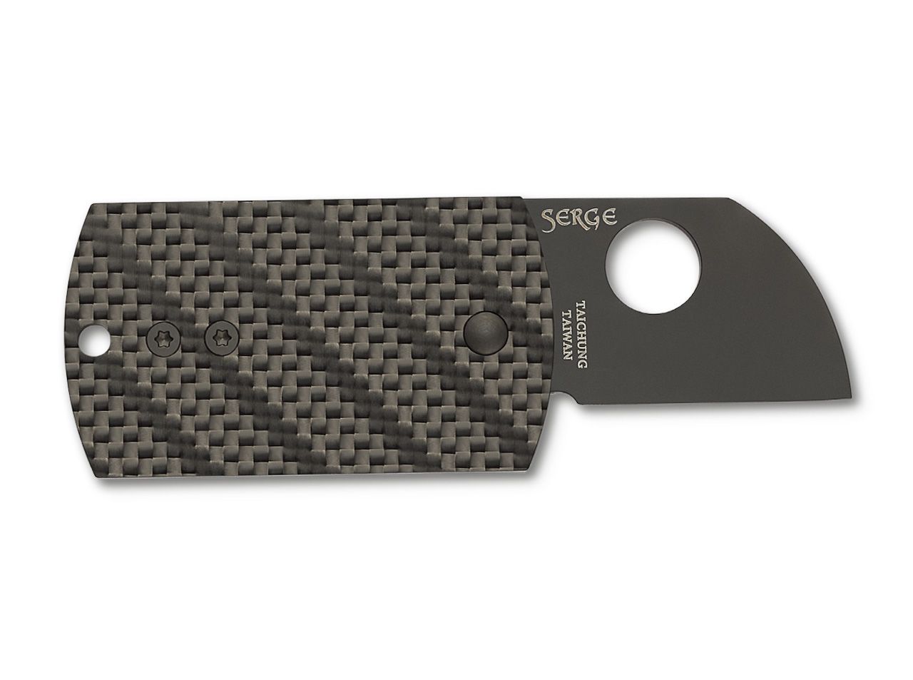 Briceag Dog Tag Folder CF Spyderco- Design Compact, Purtare la gat