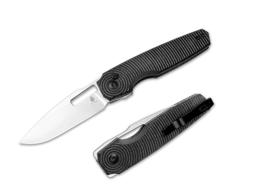 Briceag Dogfish Micarta Black Kizer- Lama Nitro-V, Maner Micarta Negru