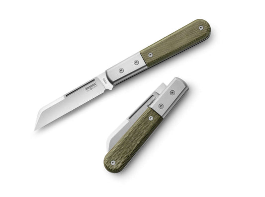 Briceag Dom Barlow Canvas Micarta Green LionSteel- Maner Micarta Verde, Lama M390