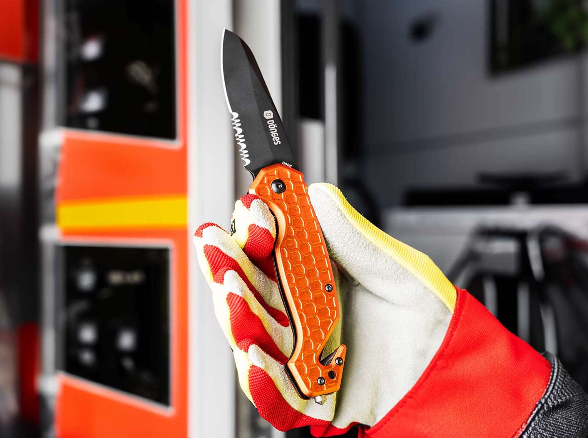 Briceag Dönges Basic Rescue Heinr. Böker Baumwerk GmbH- Instrument Salvare, Maner Portocaliu
