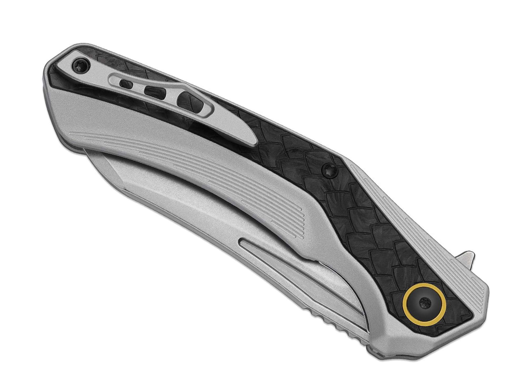 Briceag Draca S45VN Aluminum CF Kizer- Otel S45VN, Maner Aluminiu CF