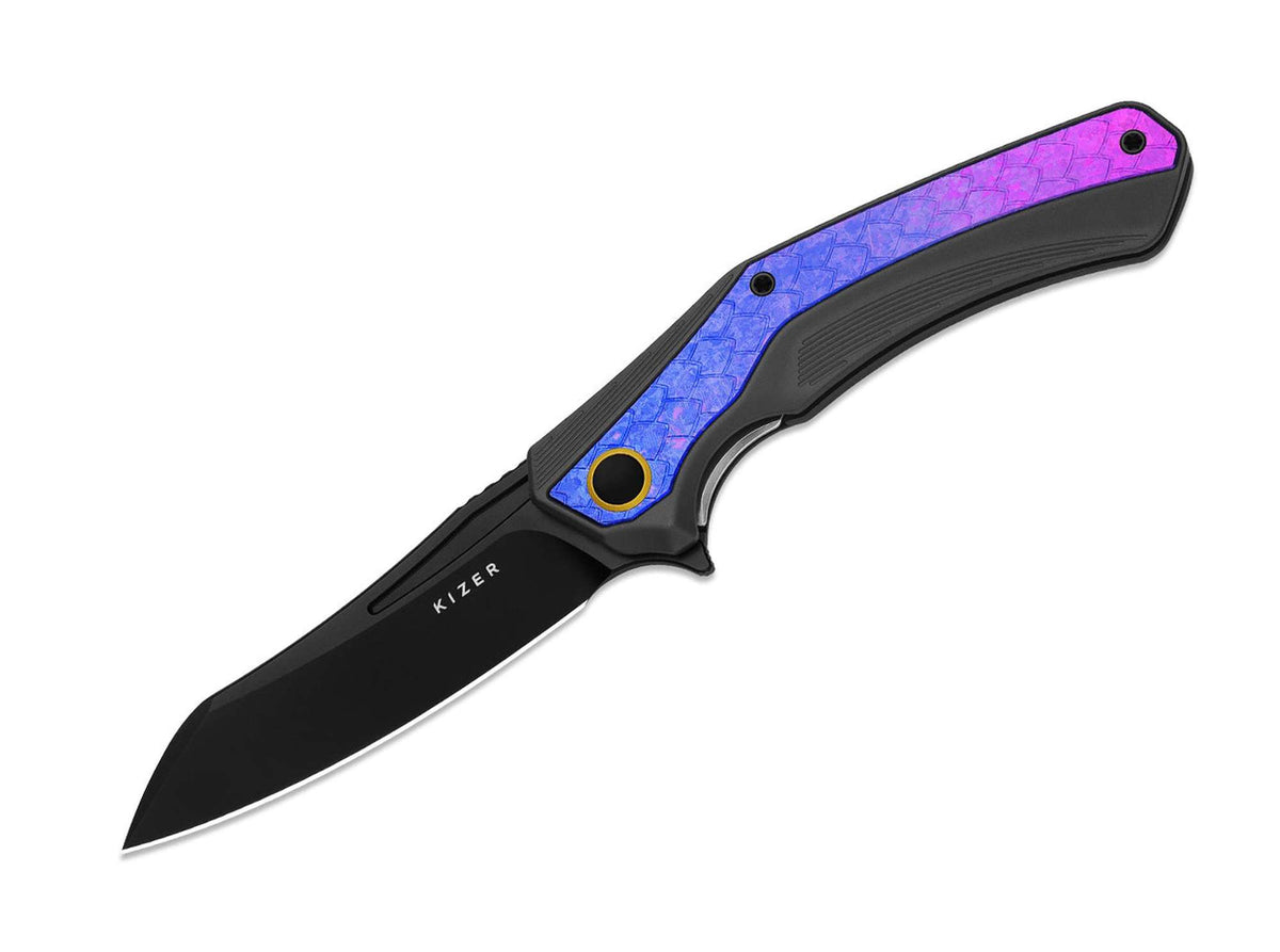 Briceag Draca S45VN Aluminum Crystallized Ti PVD Kizer- EDC, Robust