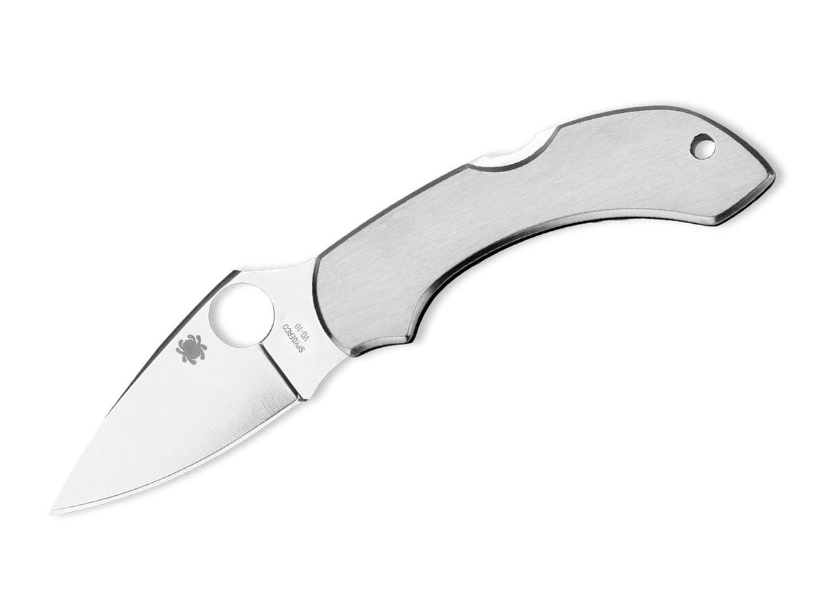 Briceag Dragonfly Stainless Steel Plain Spyderco- Utilizare EDC, Maner Otel Inoxidabil