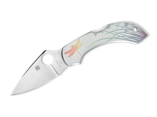 Briceag Dragonfly Stainless Steel Tattoo Spyderco- Design Ergonomic, Utilizare EDC