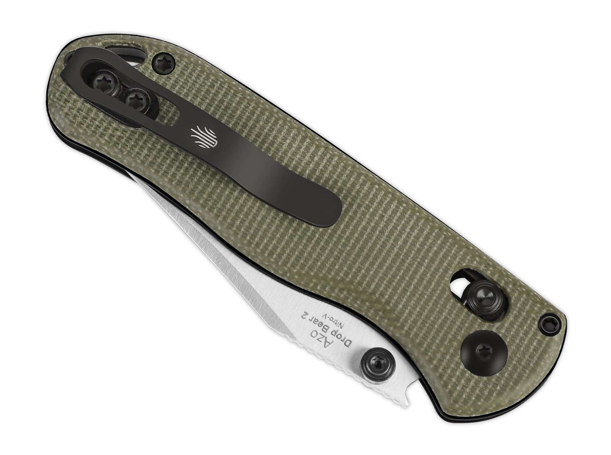 Briceag Drop Bear 2 Nitro-V Green Micarta Kizer- Lama Nitro-V, Maner Micarta