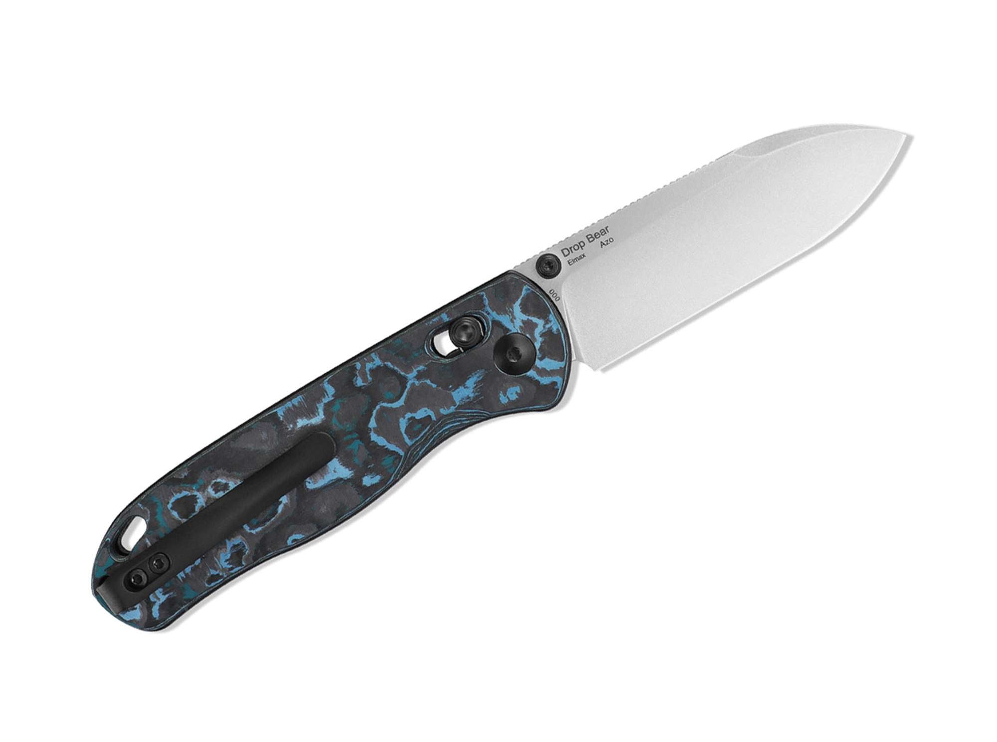 Briceag Drop Bear CF Blue Kizer- Lama Elmax, Maner Carbon Albastru