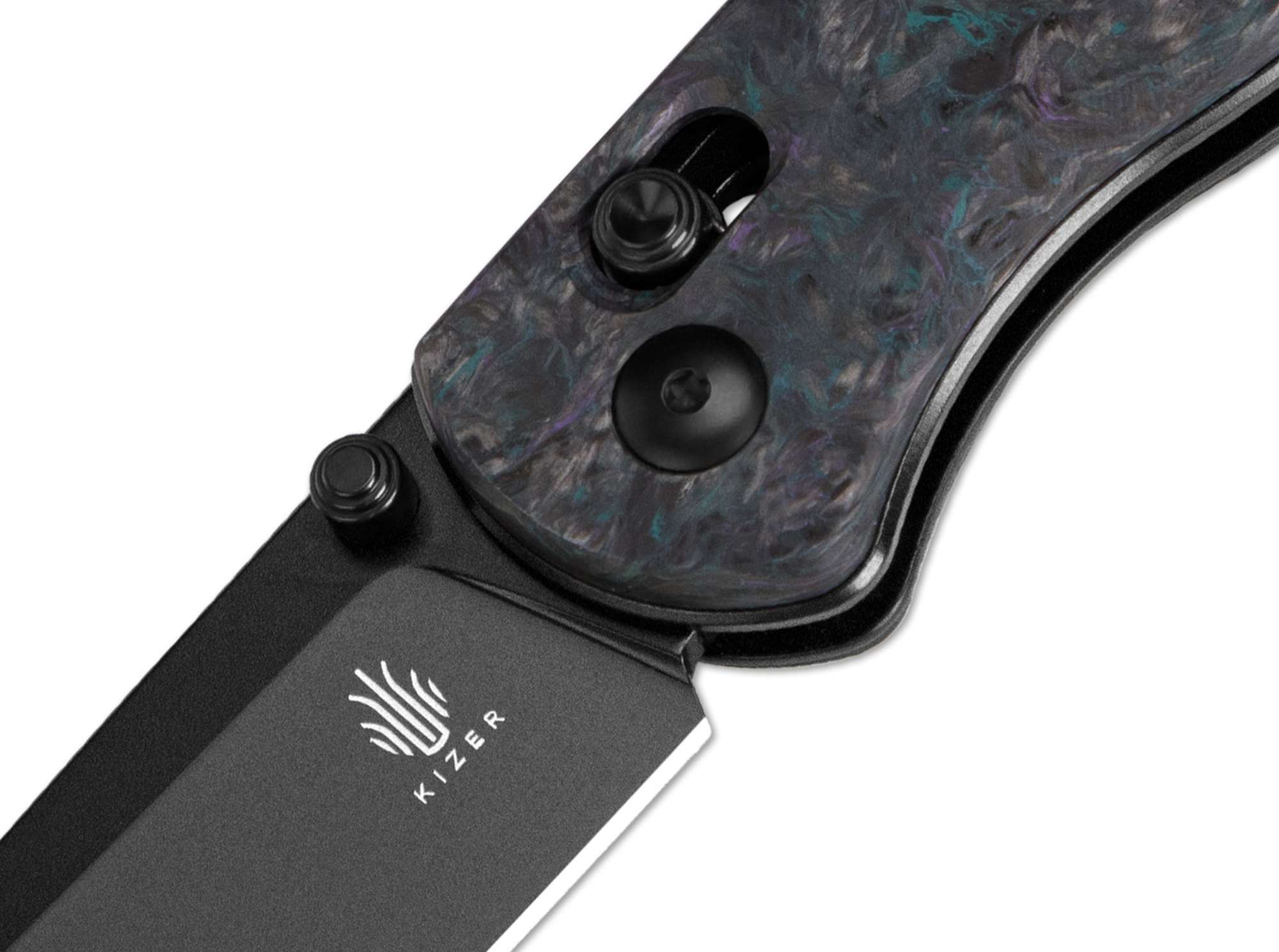 Briceag Drop Bear CF Medusa Kizer- Lama S-35VN, Design Medusa Carbon